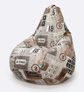 Armchair bag pear Oxford water repellent waterproof rainproof large soft frameless pouf ottoman for Home Cottage