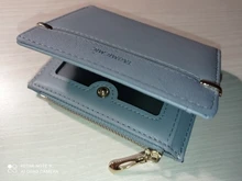 Billeteras de cuero para mujer, Mini monedero con broche, portatarjetas sólido, billeteras cortas a la moda, billetera con cremallera pequeña