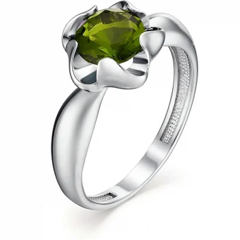 

Alcor ring with 1 tourmaline made of silver