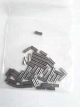 Mangas de engarce de pesca de cobre, 50 unids/lote, línea de pesca redonda doble, tubo de prensado, accesorios de conector de engarce de alambre de 0,5-2,0mm