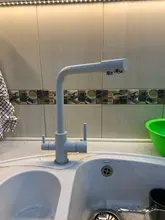 Grifo de latón con rotación de 360 grados para agua filtrada, grifería de cocina con ángulo doble y ángulo derecho, accesorio para fregadero de cocina