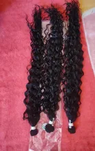 Anjo Plus RYLAI-extensiones de pelo rizado mechones, pelo sintético, 300g, para cabeza completa, 26-30 pulgadas, negro, marrón, degradado