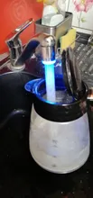 ZhangJi LED grifo de luz boquilla grifo RGB Color parpadeante temperatura grifo aireador ahorro de agua cocina accesorios de baño