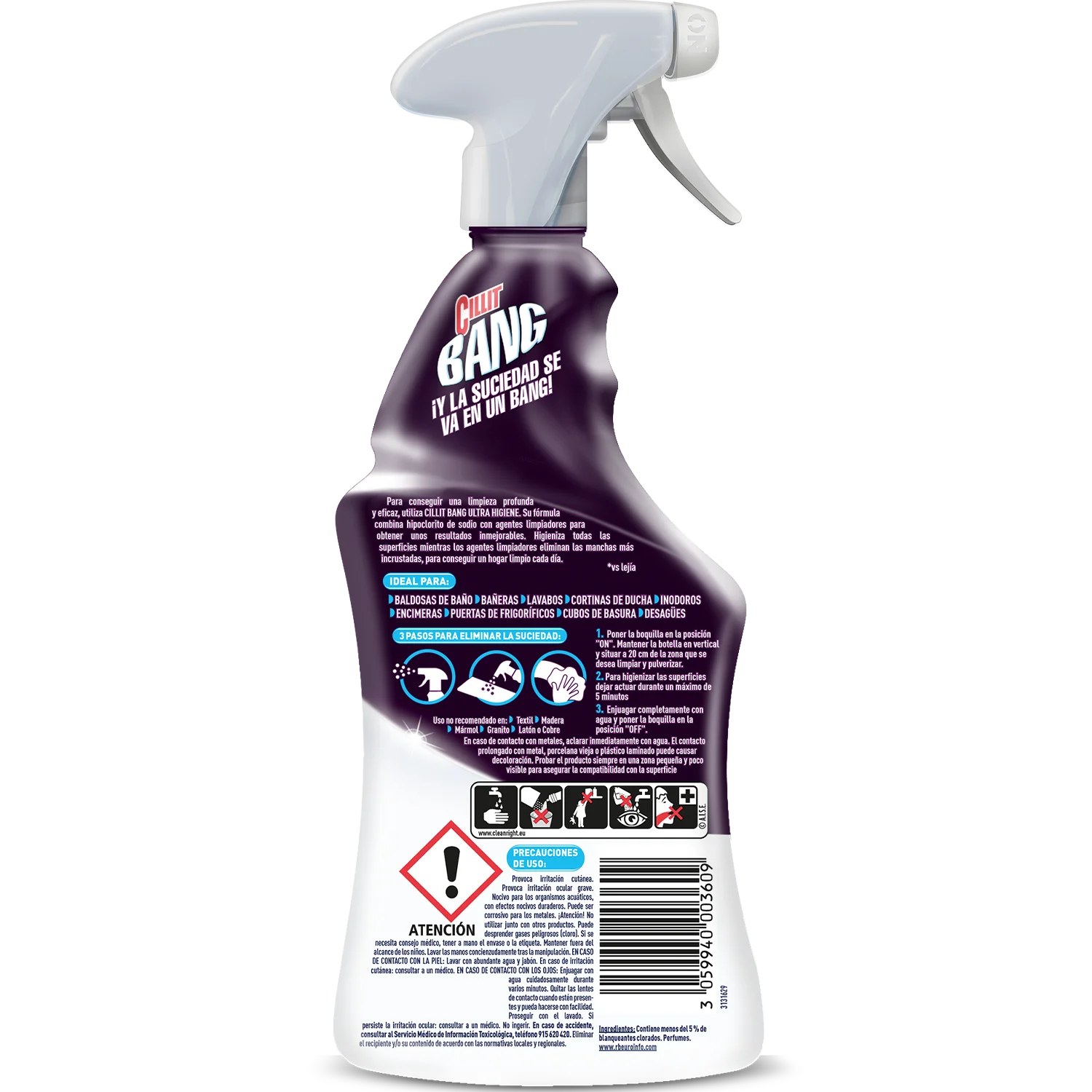Cillit Bang Power Cleaner Spray Bleach & Hygiene 750ml