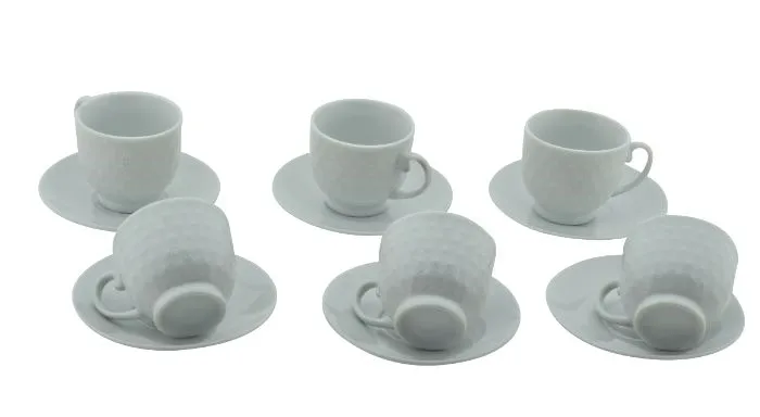 

WONDERFUL OUR Twelve PIECE COFFEE SET WITH ITS DELICIOUS PRESENTATION FOR SIX PERSONS IN WHITE FREE SHİPPİNG