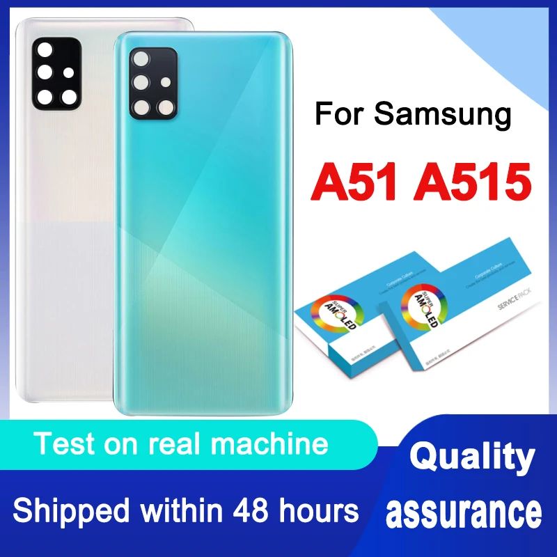 vivo phone frame AAA+++ Back Housing For Samsung Galaxy A51 Back Cover Battery Glass With Camera Lens For A515 A515F Rear Cover Replacement transparent phone frame