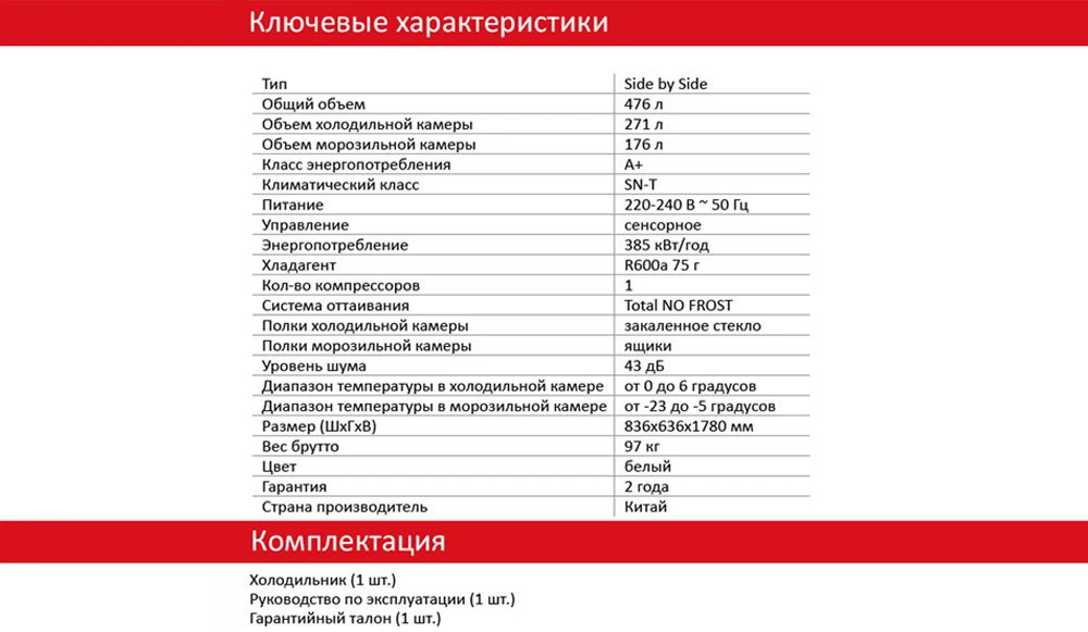 RFS-480DX NFW характеристики имидж