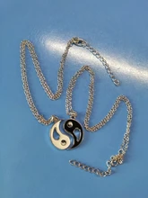 2 unids/set mejores amigos par collares Yin Yang encanto colgante, collar de la joyería para los amantes de las Hermanas de San Valentín regalo FSPXL316