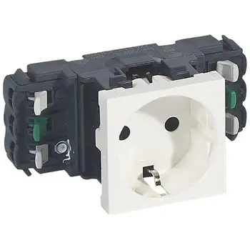 

Mechanism sockets 1st SP mosaic New 2 mod. For DLP cable channel protection. Curtains with ground. Bel. Leg 077401
