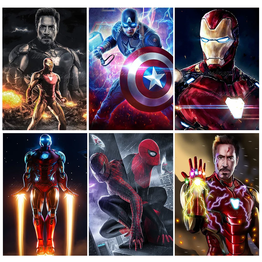 Marvel Heroes Iron Man 30*40cm full round drill diamond painting