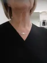 Collares de cadena de clavícula para gato, joyería de plata de ley 925 curvada con personalidad Simple, Animal bonito, para caminar, nueva moda, N090