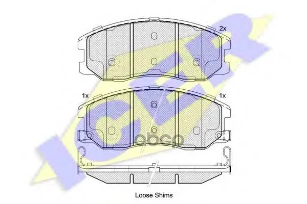 181798_колодки Дисковые Передние! Opel Antara, Chevrolet Captiva 2.0/2.0cdti/2.4/3.2 06 Icer 181798 Icer арт. 181798