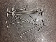 Brazo de alambre de pesca con aparejo giratorio en forma de T, acero inoxidable, 9/12/15cm, 10 Uds.