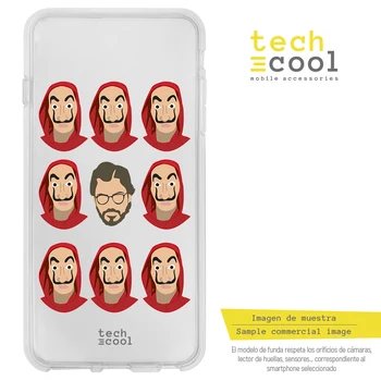 

FunnyTech®Silicone stand case for IPhone 7 Plus/7 Plus Home de paper Series Characters transparent