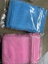 Bolsas de organza de decoración, embalaje para joyería, regalo o fiesta de boda, 7x9, 9x12, 10x15, 13x18CM, 24 colores, 50 unidades