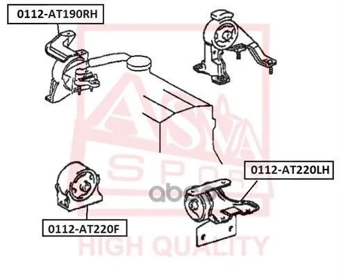 Подушка Двигателя | Прав | Toyota Carina E At19#/St191/Ct190 1992-1997 ASVA арт. 0112AT190RH