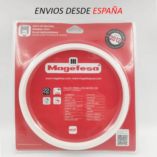 Junta de olla a presión Magefesa 22cm de diámetro interior, para ollas  Magefesa fabricadas hasta 2012