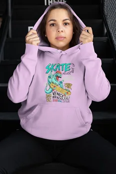 

Angemiel Wear Skate Never Give Up Pink Women 'S Hooded Sweatshirt