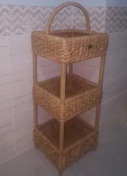 

whatnot artificial rattan 3 shelves