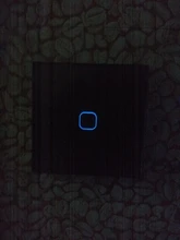 Minitiger-Panel de cristal de lujo, Interruptor táctil de pared estándar europeo, 1 entrada, 1 vía