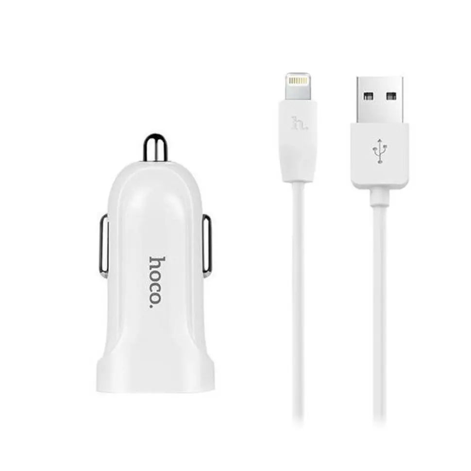 Автомобильное зарядное устройство Hoco Z2 с Lightning