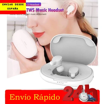 

REMAX TWS-3-Bluetooth wireless earphones stereo headset with noise reduction and charging case, external battery pack, hand free shipping