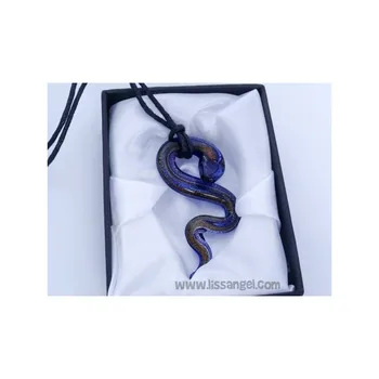 

Colorful crystal snake pendant