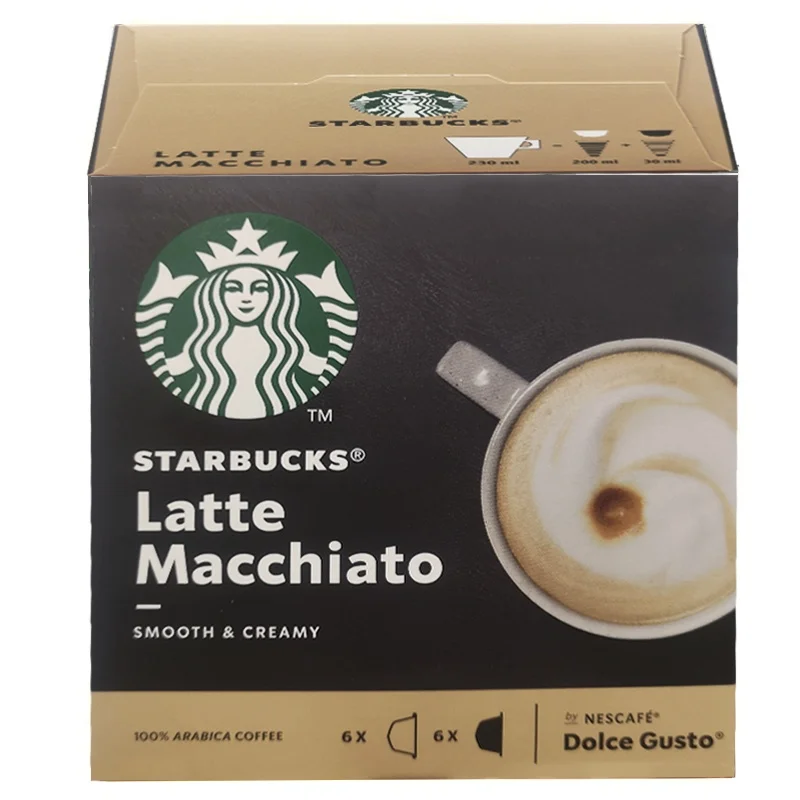 Latte Macchiato STARBUCKS®6 6 compatible capsules Dolce Gusto. afbeelding