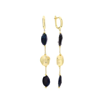 

Silver earrings with pearls and cubic zirconium sunlight sample 925