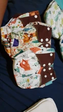 Reusable Baby Nappy Diaper-Cover Pocket-Diaper OS New-Print Hot-Sale 4pcs/Set
