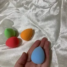 Esponja de maquillaje 4 unids/pack belleza maquillaje fundación de Puff conjunto seco y húmedo esponja Puff de polvo para cara líquido fundación crema