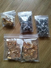 50 unids/lote Cove cierres Cable final tapas cinta cuerda de cuero Clip collar pulsera conector para suministros de fabricación de la joyería