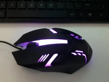 S1 USB Wired Gaming Mouse 7 Colors LED Backlight Ergonomics Gamer Mouse Flank Cable Optical