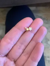 Canner-pendientes tipo botón de plata fina para mujer, 1 Uds., hélice, corazón, estrella, Luna, Piercing, joyería fina, cartílago W5, 925