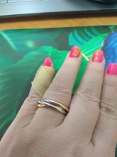 Ramos-Conjunto de anillos clásicos de 3 rondas para mujer, joyería de acero inoxidable para boda y compromiso