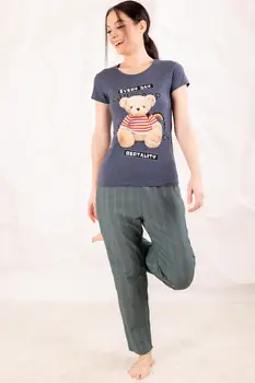 

Armonika Women Navy Striped Above The Teddy Bears Six Striped SLEEPWEAR kit ARM-20Y099101