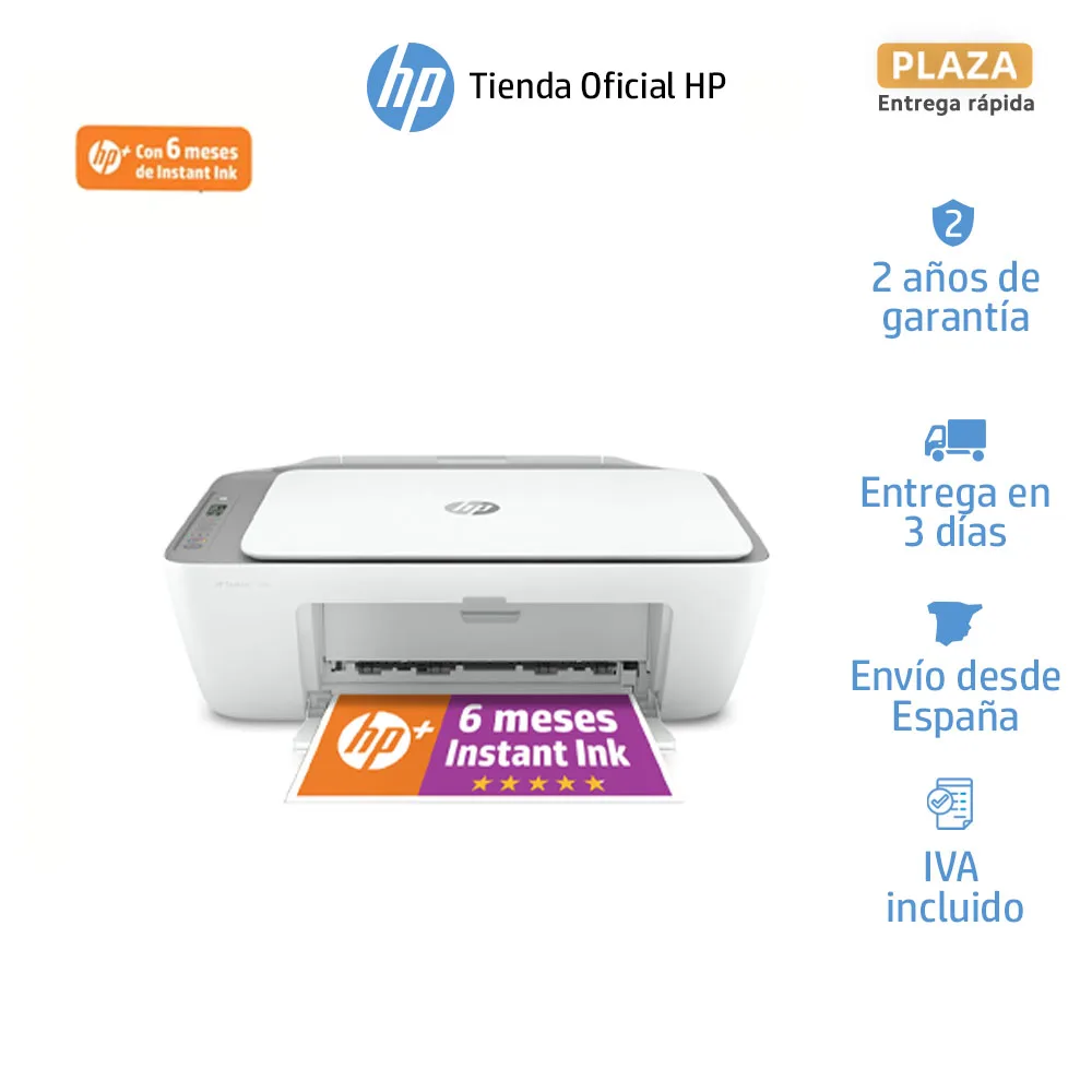 Impresora Multifunción HP Deskjet 2720e (26K67B) 6 meses de impresión  Instant Ink con HP+|Impresoras| - AliExpress