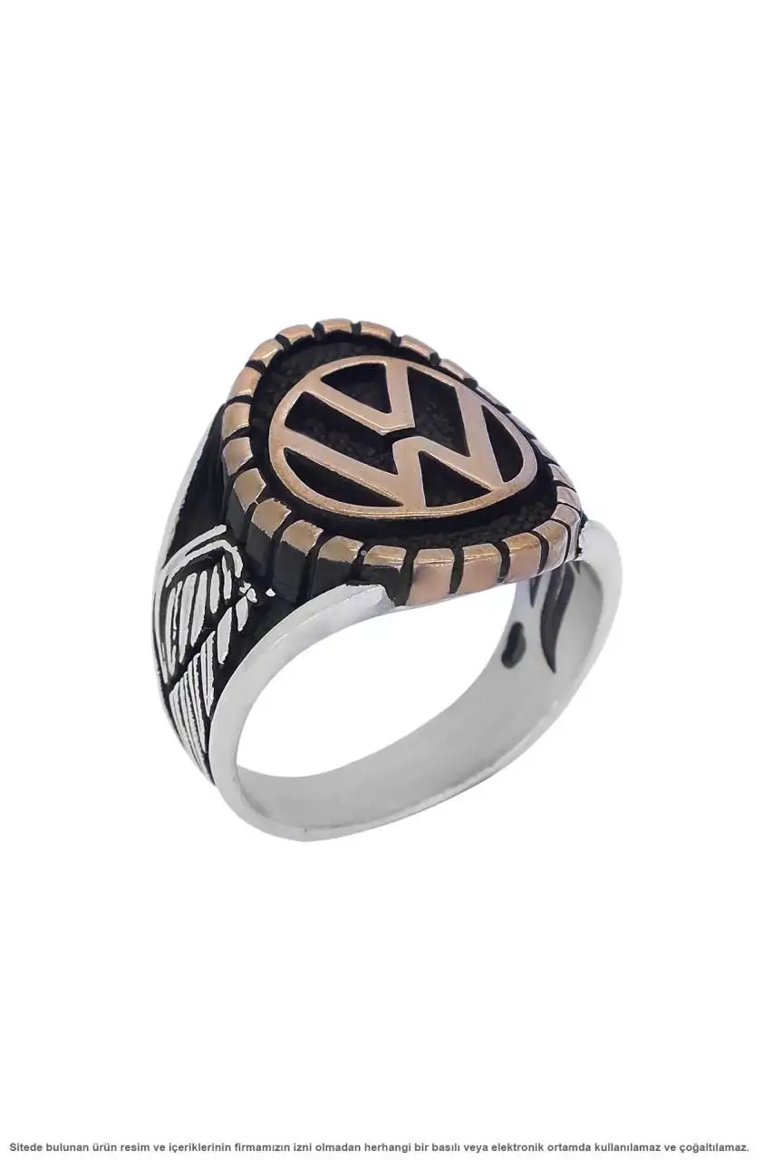 

Volkswagen Car Logo Silver Men 'S Ring