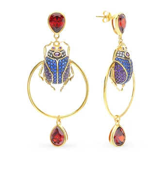 

Silver earrings with cubic zirconia sunlight sample 925