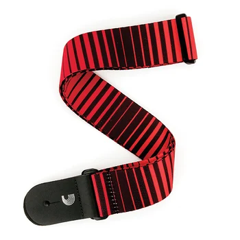 

P20s1507 rock guitar strap, optical stripes, red, Planet Waves