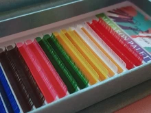 DeceMars-Extensión de pestañas de colores, 16 líneas, una bandeja, colores mezclados, para uso en salón, extensiones de pestañas, rizos JBCD