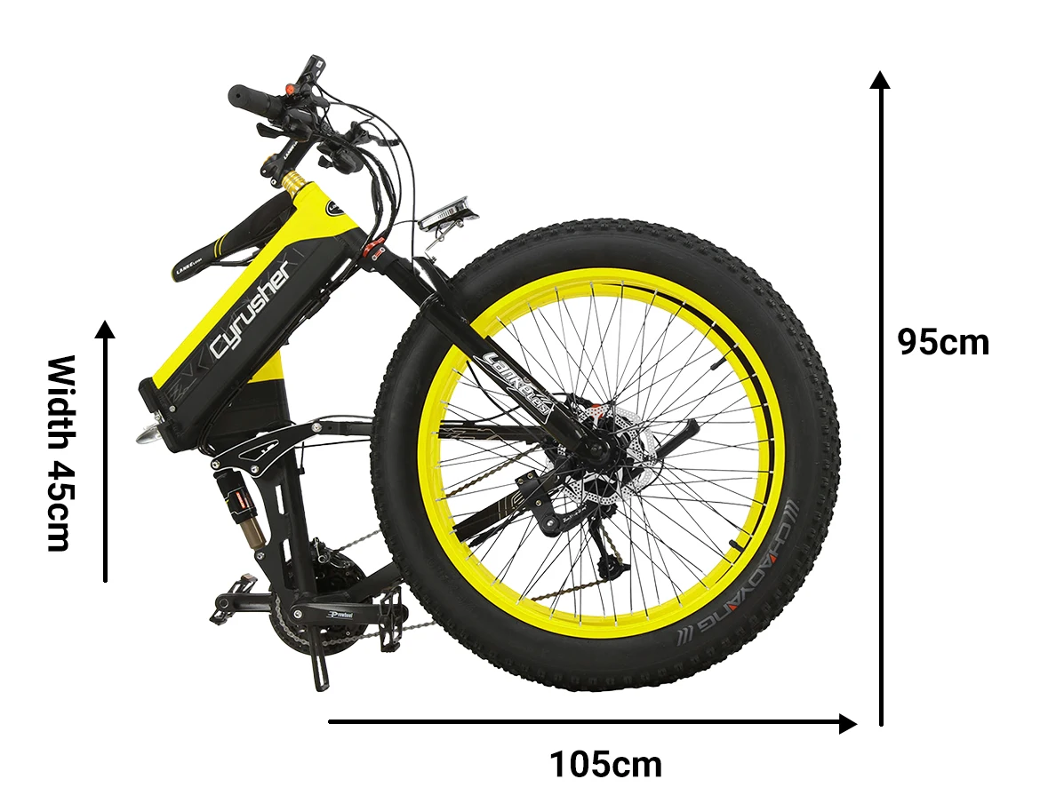 Cyrusher Ebike 500 Вт 48 В 10ач XF690 складывающийся велосипед с полной подвеской 7 скоростей складной электрический велосипед складной Снежный велосипед