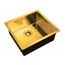 Kitchen sink Zorg ZL 480440 BRONZE(Overall dimensions 480х440 depth Bowl 20 cm, overflow hole, stainless