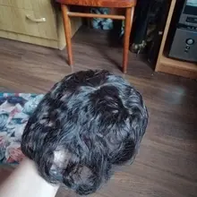 AILIADE-Peluca de cabello humano con flequillo, aumento de la cantidad de cabello en la parte superior de la cabeza para cubrir el cabello blanco