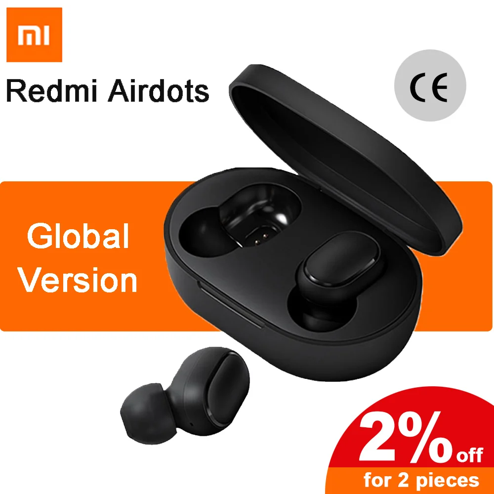 Оригинальные беспроводные наушники Xiaomi Redmi Airdots TWS Handsfree Наушники с голосовым
