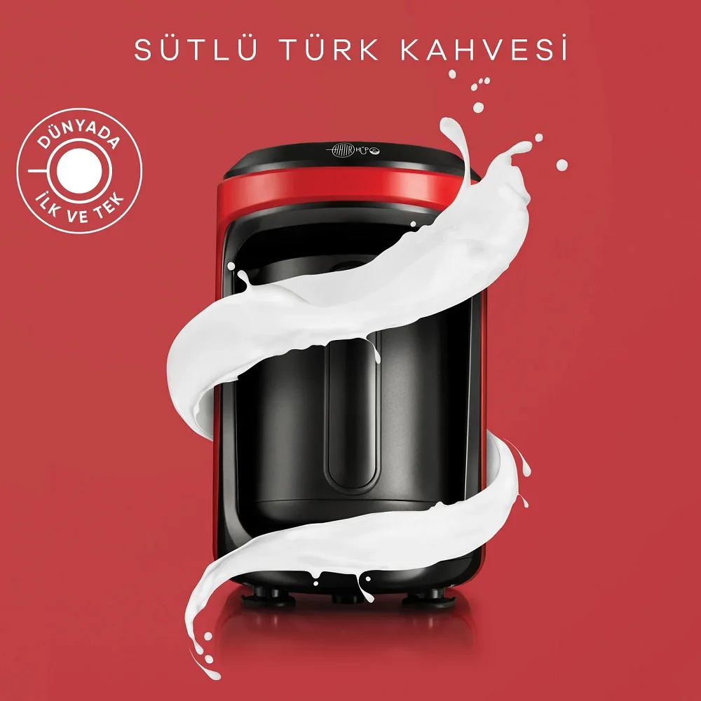 Hatir With Milk And Turkish Coffee Machine Arab Greek Hot Chocolate Espresso Machine Red hatir