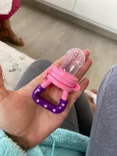 Chupete con mordedor de comida fresca para bebé, tete de alimentación con seguro para la tetina, pezón de alimentación para niños