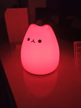 Ornaments Touch-Sensor Night-Lamp Desktop-Decor Baby Bedroom Battery/usb-Charge Silicone