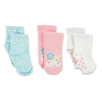 

ebebek Petit Minou 3 Pack Baby Socks Six Printed Flower Cow