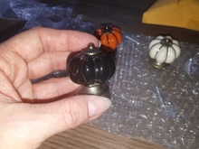 KAK de calabaza de cerámica de 40mm cajón perillas tiradores de puertas de armario agujero manijas del gabinete con tornillos manijas de muebles